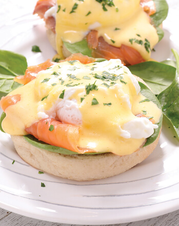 Ocean Blue Smoked Salmon And Eggs Benedict | Conga Foods